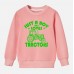 【12M-9Y】Boy Letter And Tractor Print Cotton Stain Resistant Long Sleeve Sweatshirt