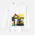 【12M-9Y】Boy Excavator Print Cotton Stain Resistant Long Sleeve T-shirt