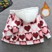 【18M-8Y】Girl Casual Velvet Keep Warm Heart-shaped Plaid Star Print Colorblock Hooded Jacket