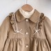 【18M-8Y】Girls Khaki Ruffled Trench Coat (T-shirt Not Included)