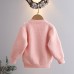 【18M-6Y】Girls Heart Applique Long Sleeve Sweater Cardigan