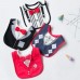 Groomsman Saliva Towel Child Fake Gentleman Bow Tie Personality Waterproof Bib  Black Red Bow Tie