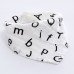 Cotton Multi  layer Printed Double Snap Triangle Scarf Bib Children Saliva Towel  Letter