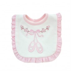 Heavy Industry Embroidered Princess Cotton Bib Baby Embroidered Saliva Towel  Ballet Shoes